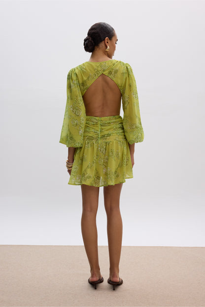 Sunny Lime Mini Cut-Out Φόρεμα