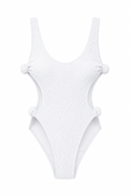 Coraline White Perfect Cut-out Crinkle Swimsuit (PRE-ORDER)