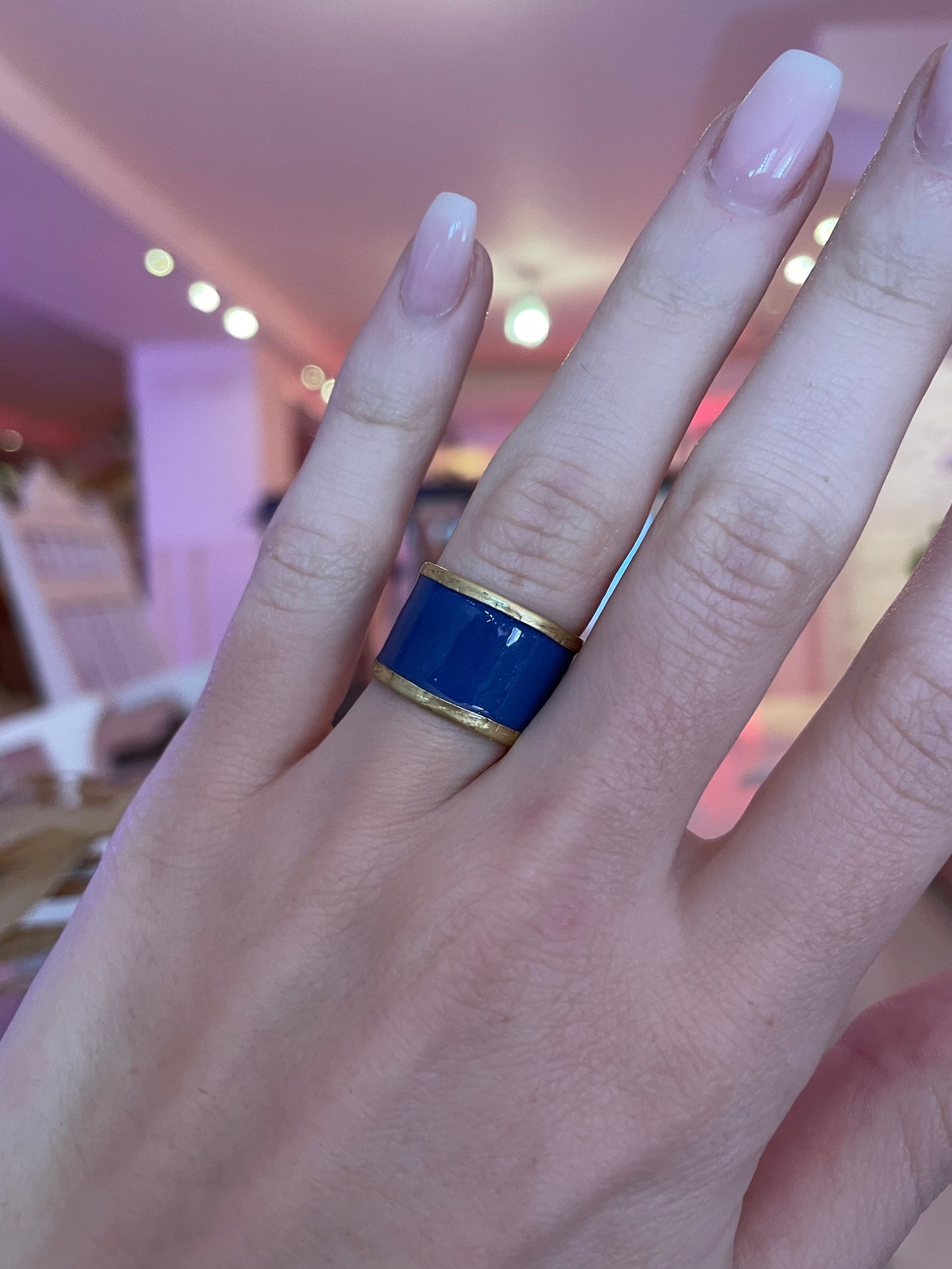Chalk Blue Handmade Ring