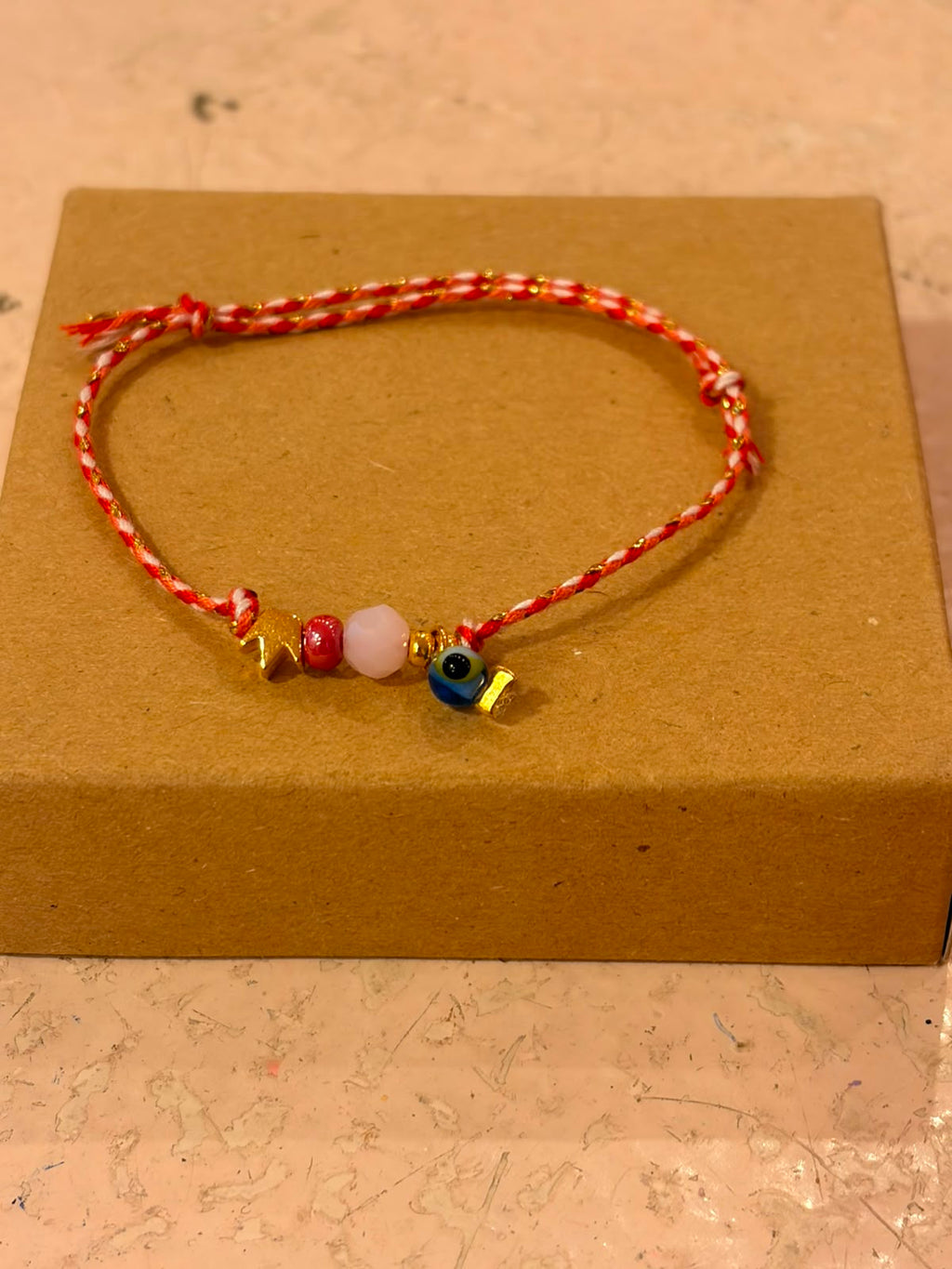 Handmade Evil Eye Cord Bracelet (010) | Greek Lucky Charm
