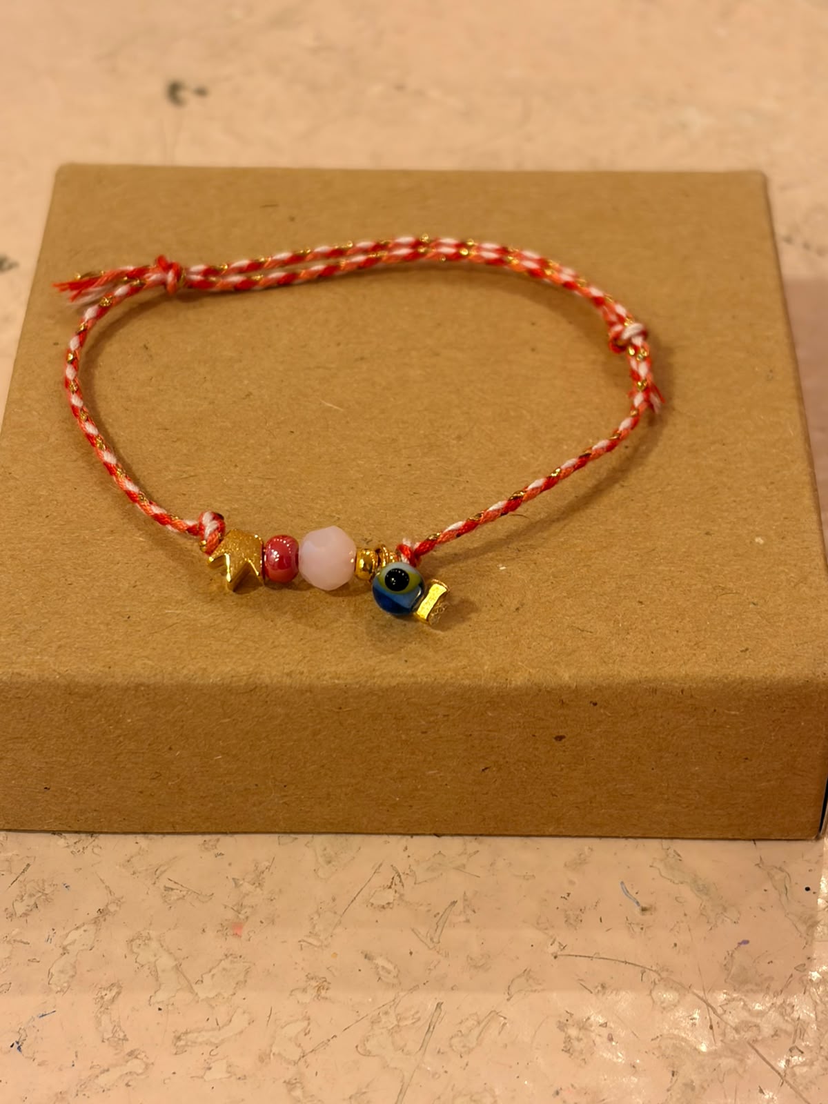 Handmade Evil Eye Cord Bracelet (010) | Greek Lucky Charm