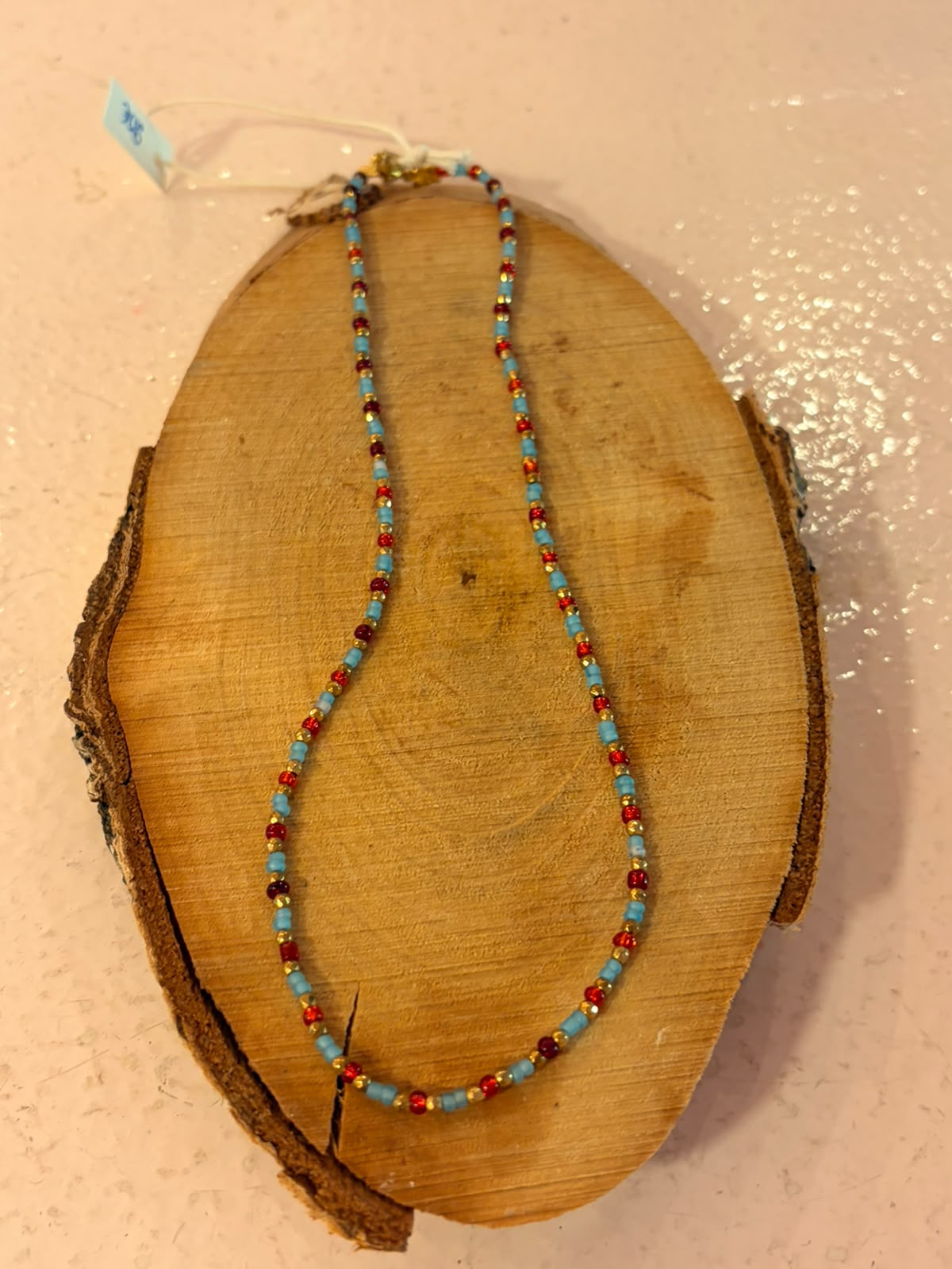 Handmade pearl necklace (017)