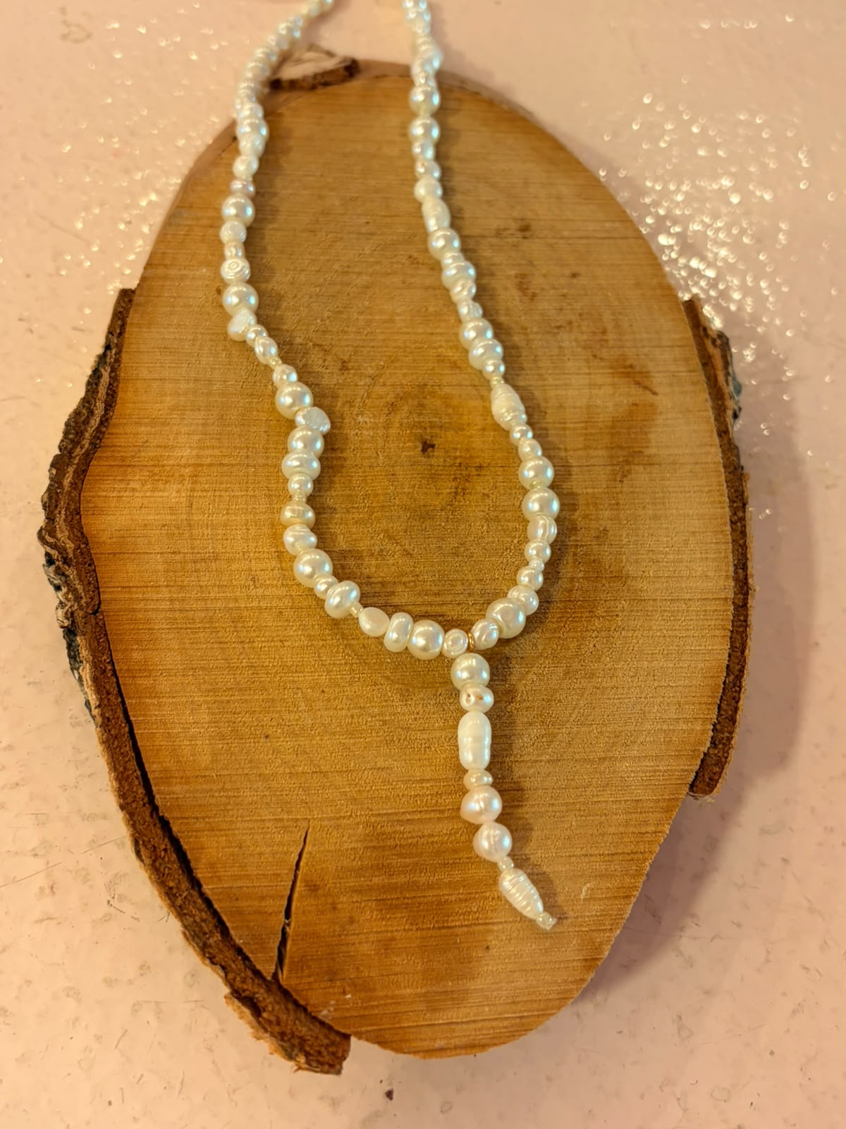 Handmade pearl necklace (023)