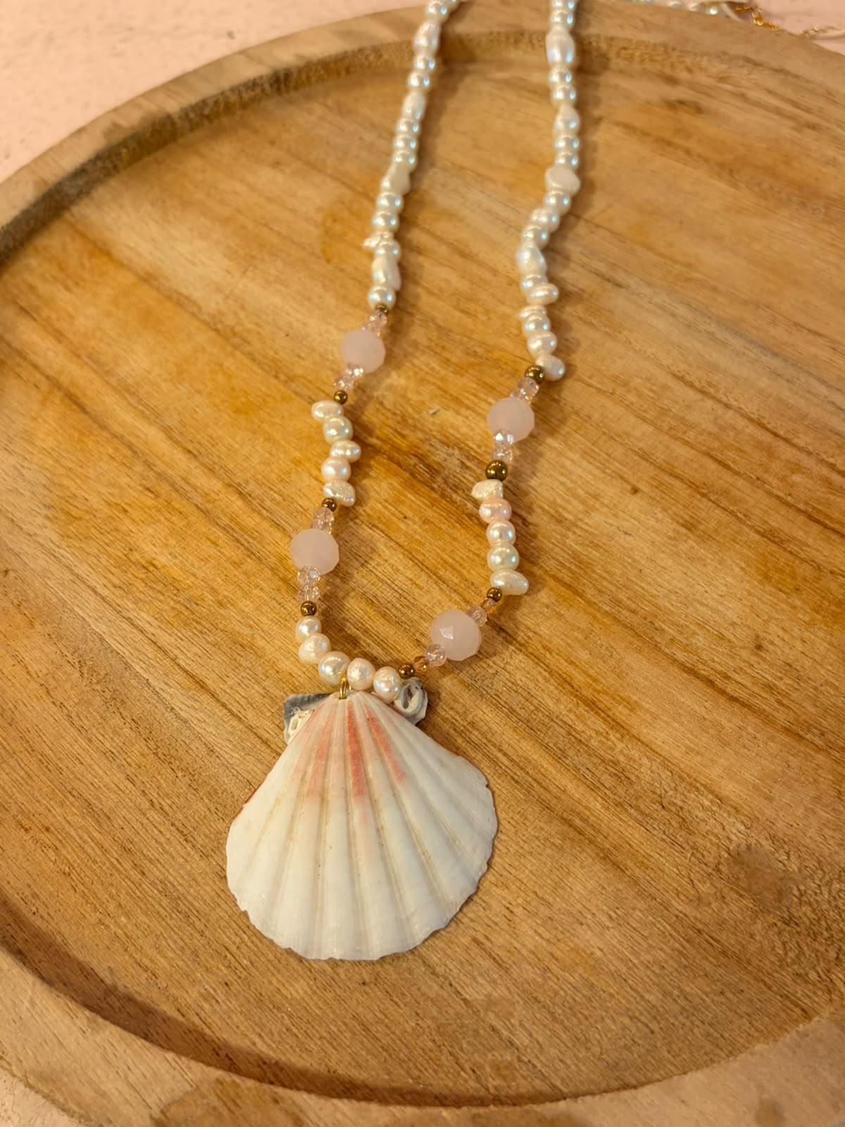 Handmade pearl necklace (018)