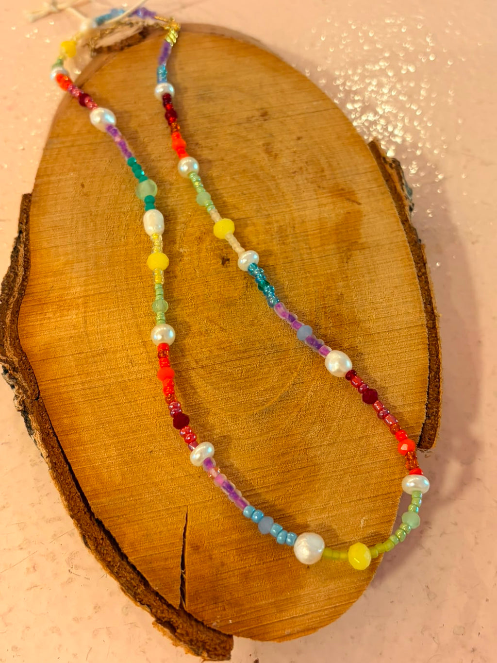 Handmade pearl necklace (016)