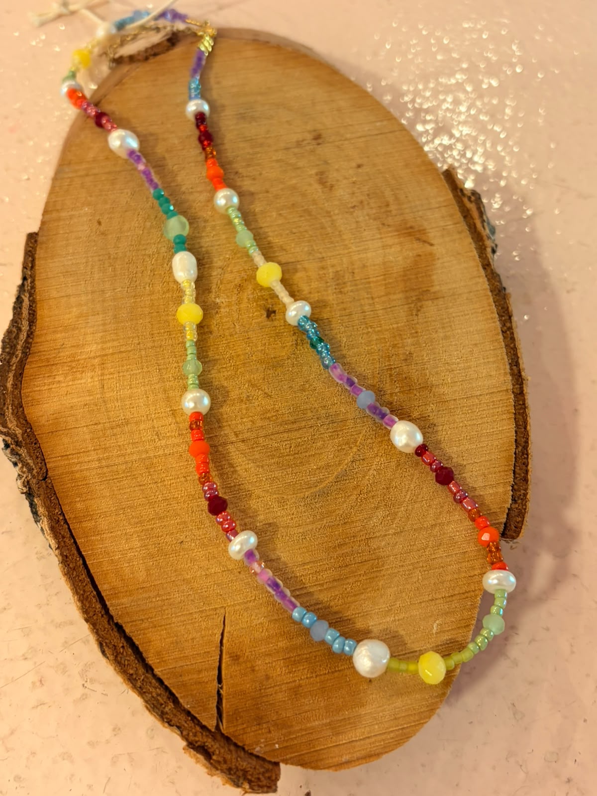Handmade pearl necklace (016)