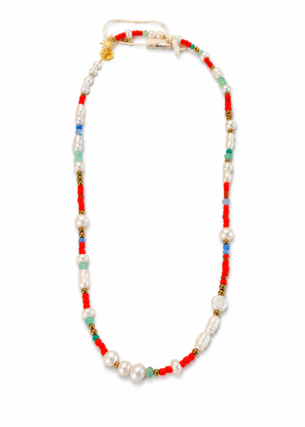 Handmade Freshwater Pearl & Seed Bead Necklace 016 | Boho Summer Jewelry