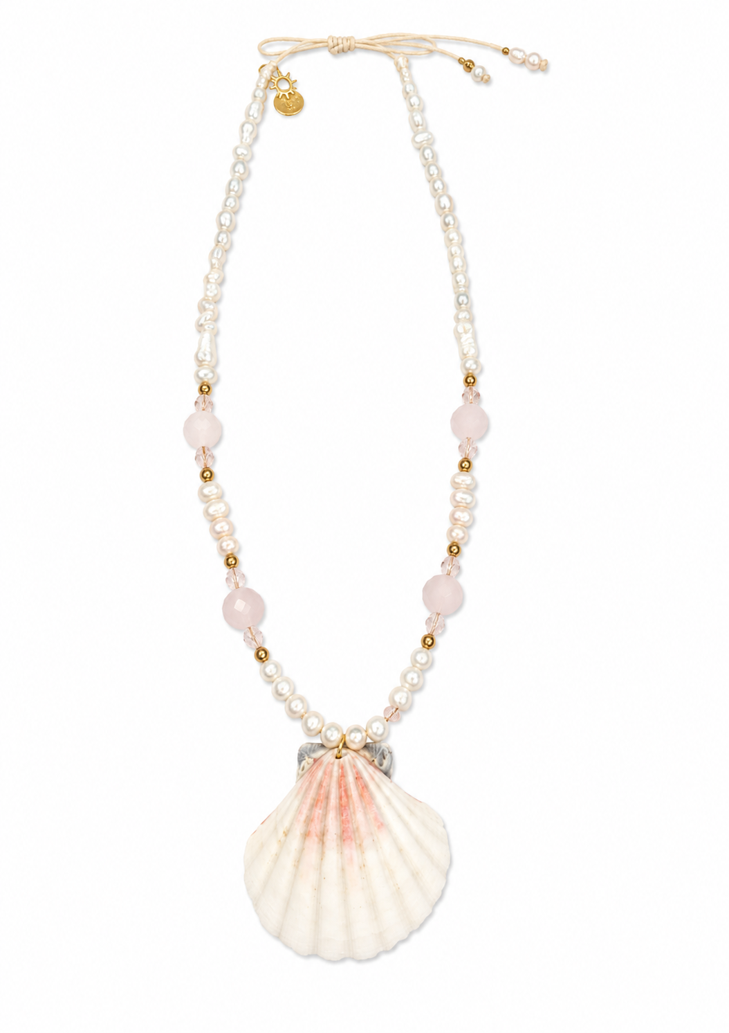 Handmade pearl necklace (018)