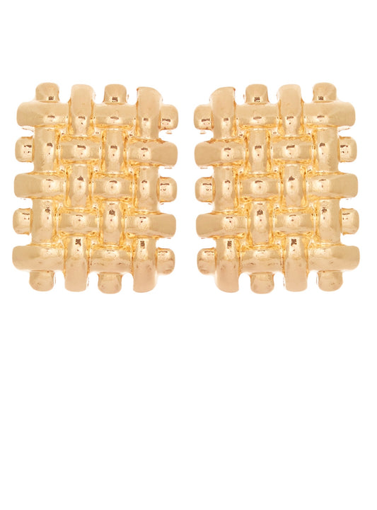 Metallic Square Earrings