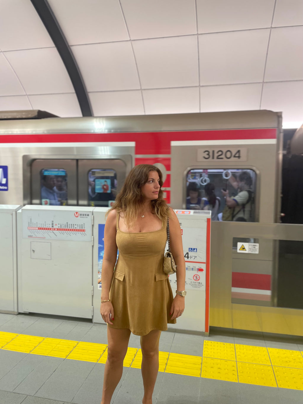 Suede Cordelia Mini Dress Camel