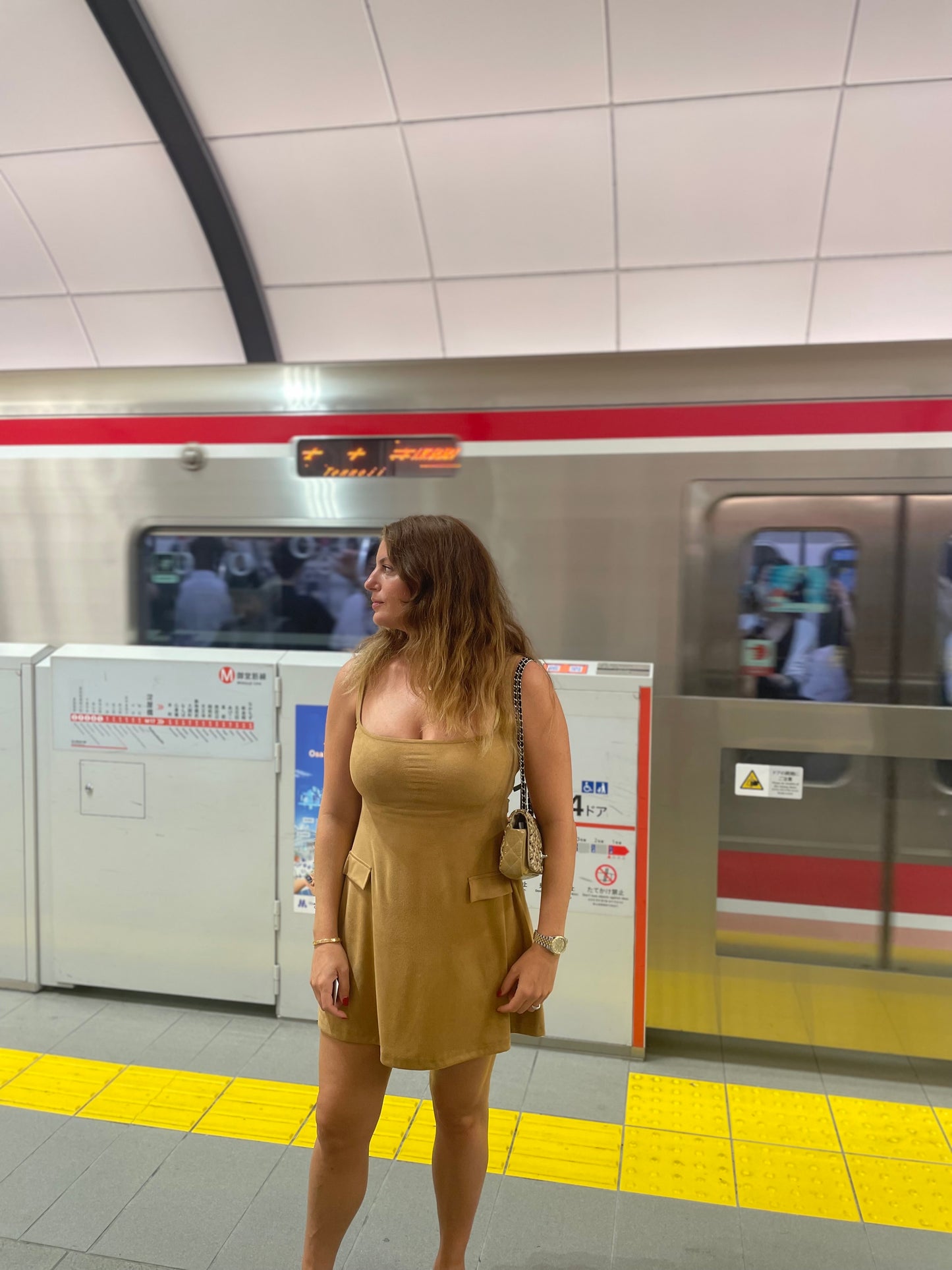 Suede Cordelia Mini Dress Camel