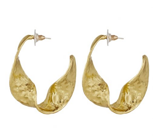 Wavy Metal Hoop Earrings