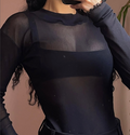 Black Mesh Bodysuit