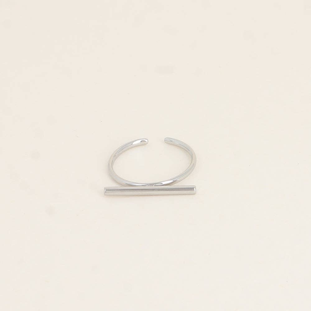 Thin ring - bar: Gold