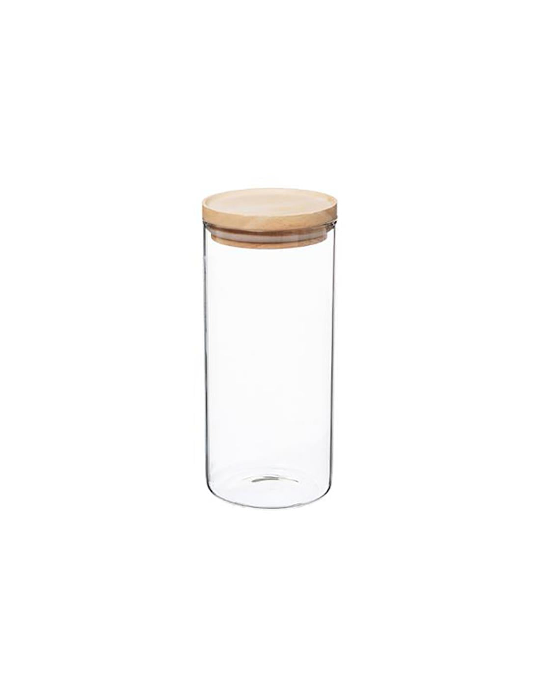 Glass Storage Jar Wooden Lid