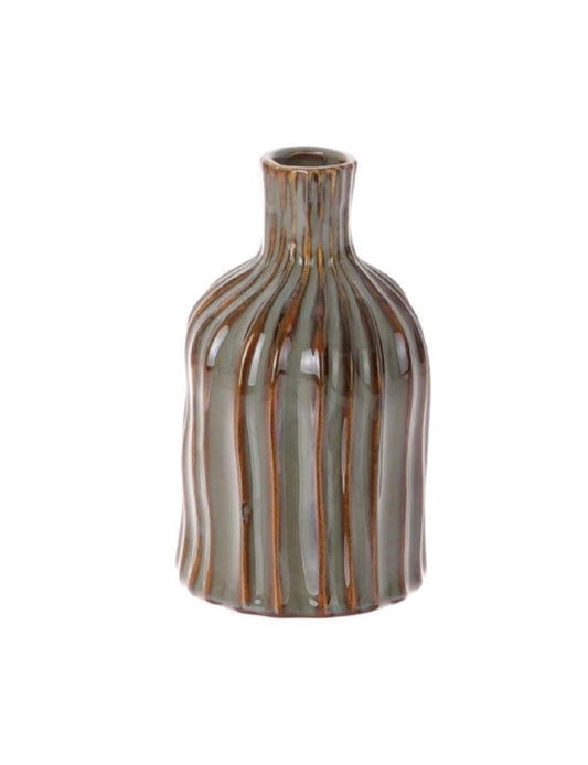 Hera Brown Ceramic Bottle Vase