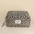 Large pouch - cotton/polyester - 23 x 12 x 14 cm: Leopard