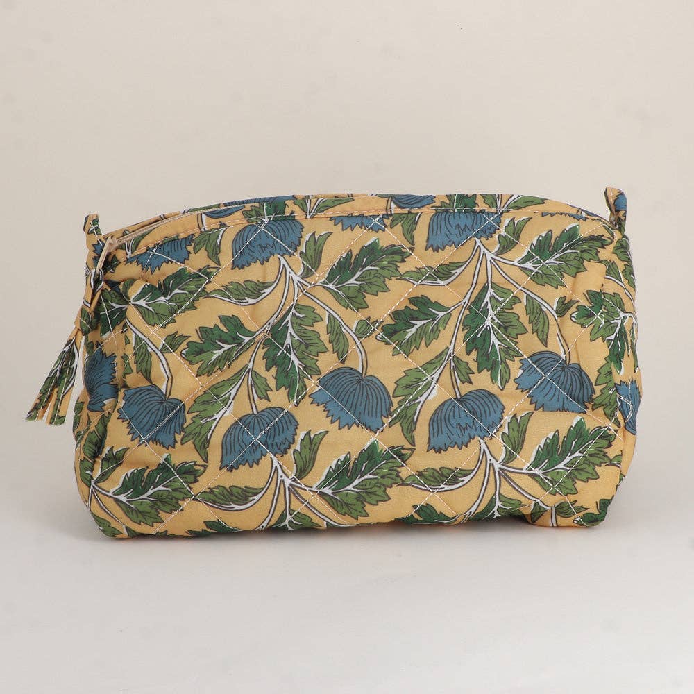 Large pouch with "LOVE" and heart motifs, 100% polyester: Khaki