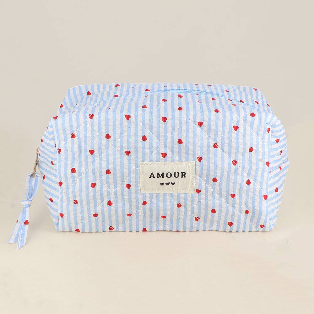 Large pouch - cotton/polyester - 23 x 12 x 14 cm: Bordeaux