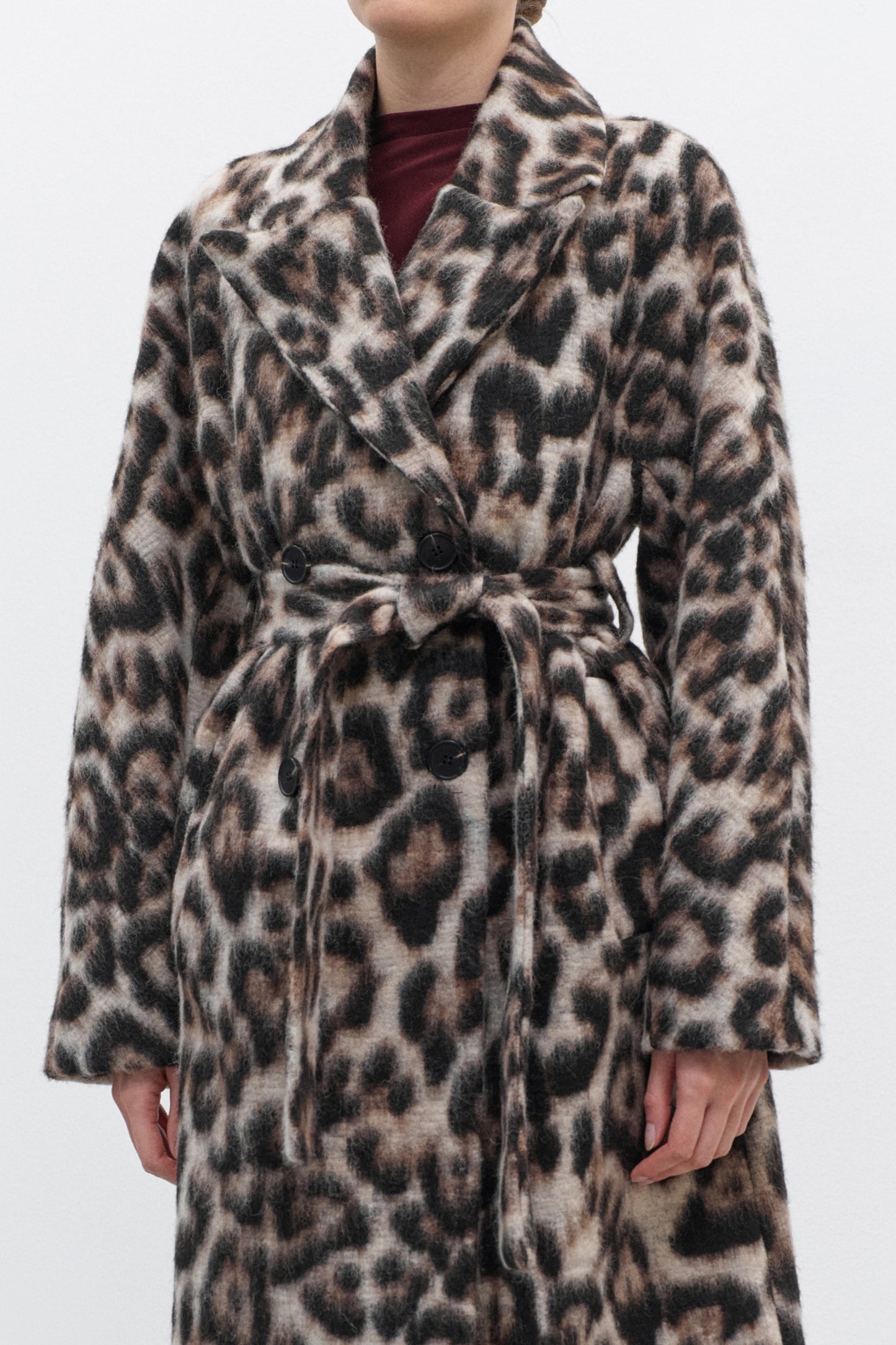 Susana Animal Coat with Belt