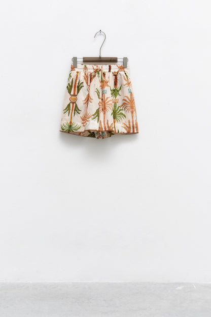 Palm Beach Cotton Printed Blouse & Shorts Set