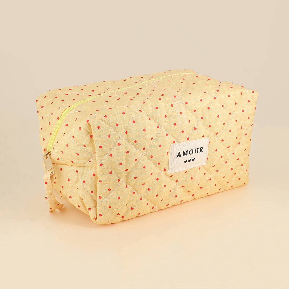 Large pouch - cotton/polyester - 23 x 12 x 14 cm: Bordeaux