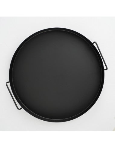 Black Metal Tray with Handles