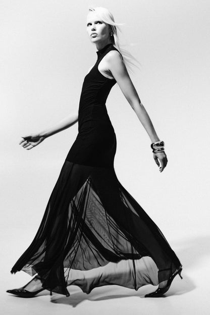 Maxi Black Tulle Dress (pre-order)