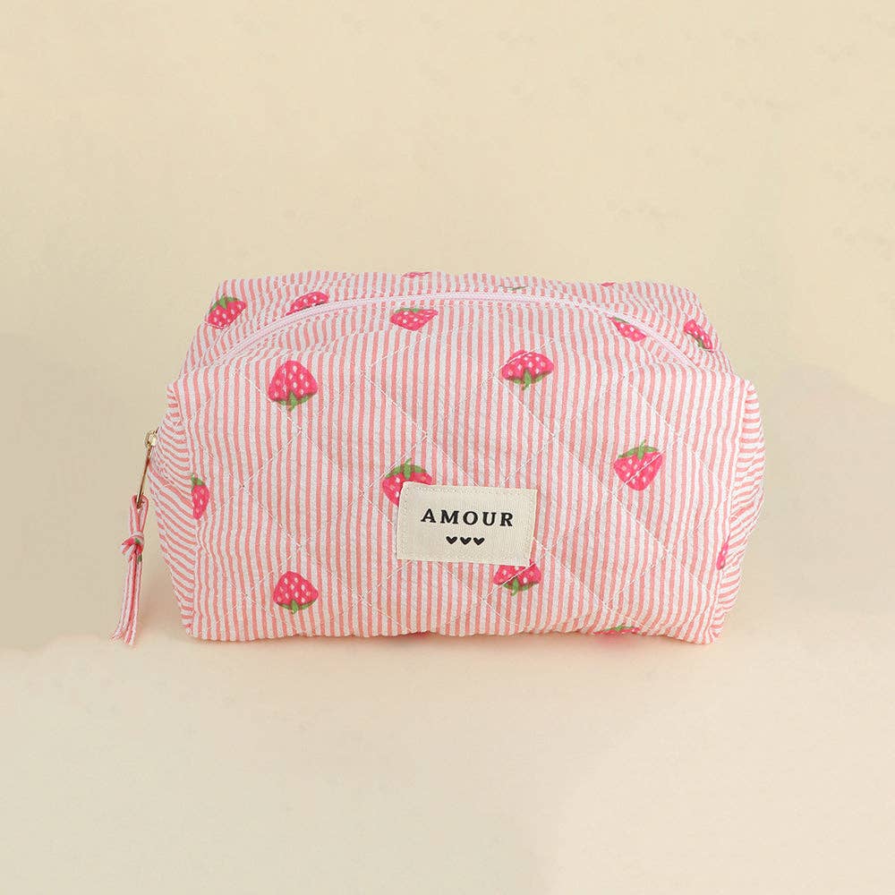 Large pouch - cotton/polyester - 23 x 12 x 14 cm: Bordeaux
