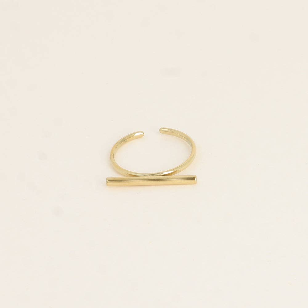 Thin ring - bar: Gold