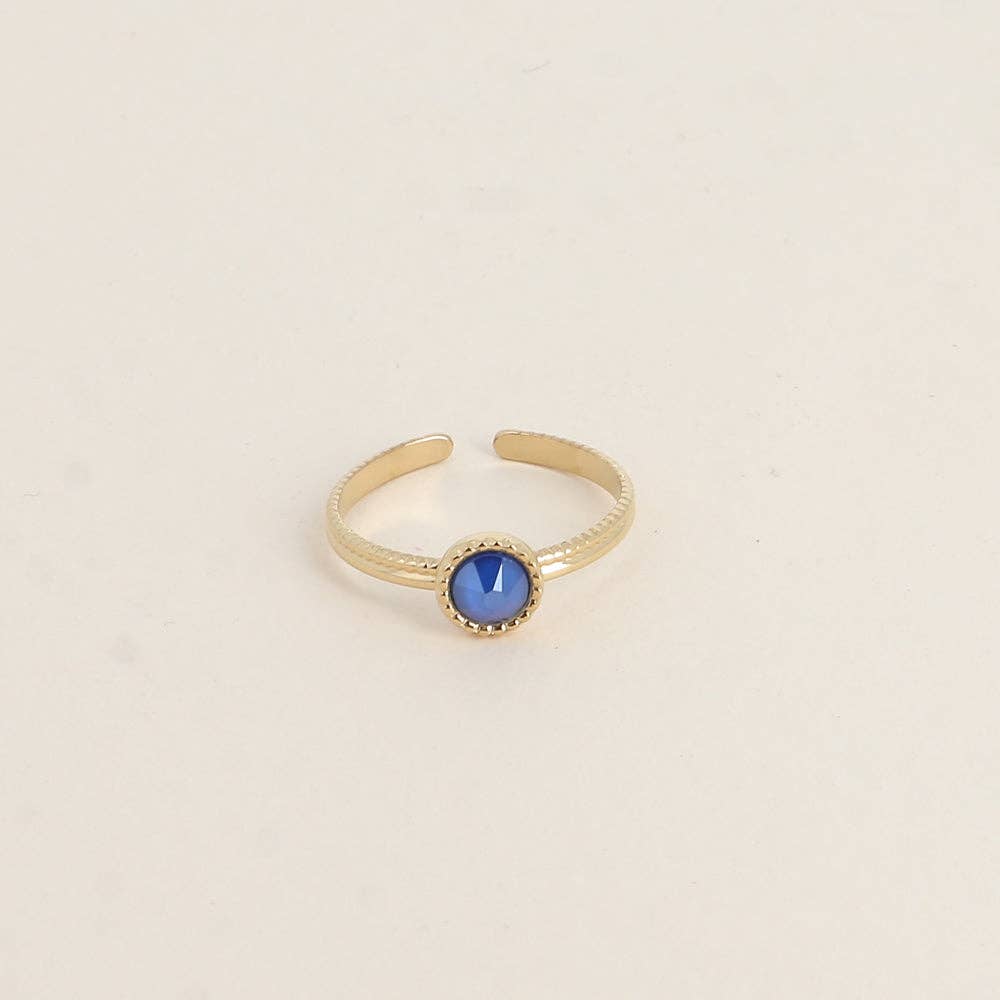 Ring - adorned with Swarovski® crystals: Gold / Dark Grey