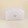 Large pouch - cotton/polyester - 23 x 12 x 14 cm: Coeur Blanc