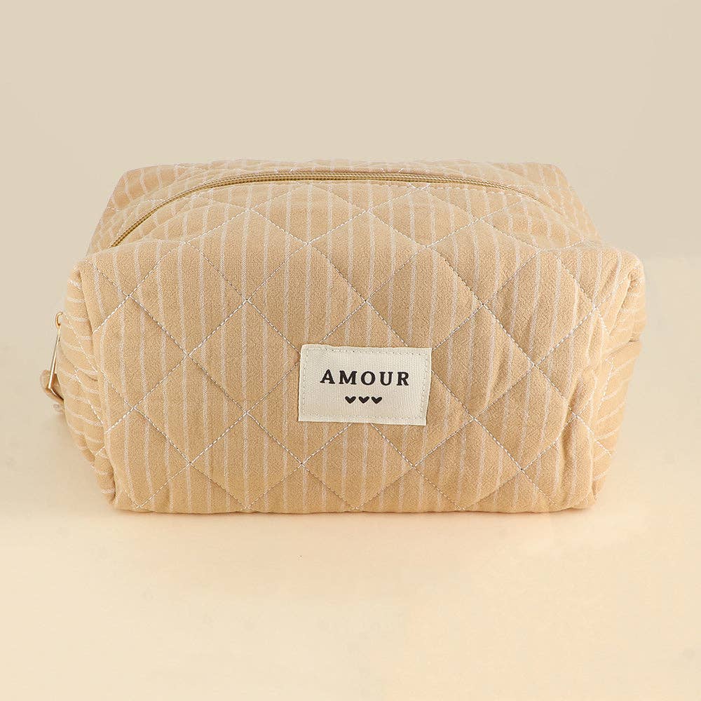 Large pouch - cotton/polyester - 23 x 12 x 14 cm: Bordeaux