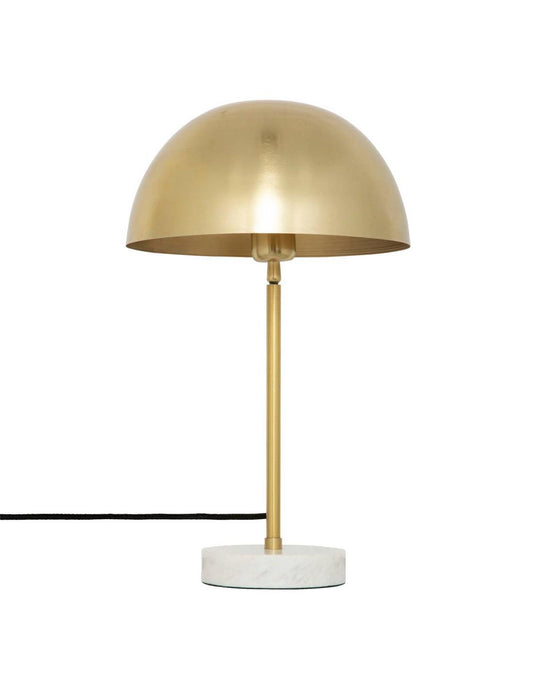 Bronze table lamp with marble stand
