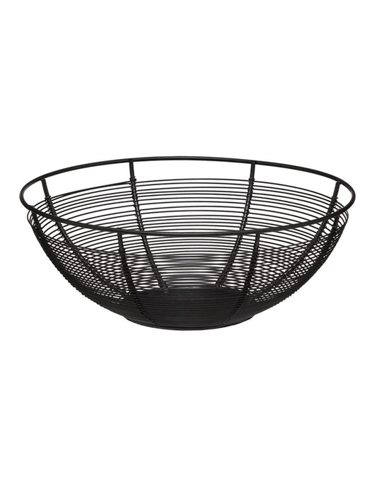 Black Metal Basket Fruit Bowl