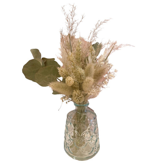 Natural Dried Arrangement and Vase Set