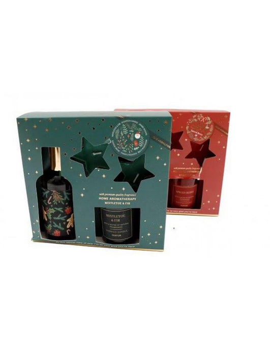 Σετ Κερί & Αρωματικό Χώρου – Mistletoe & Fir (100ml)
