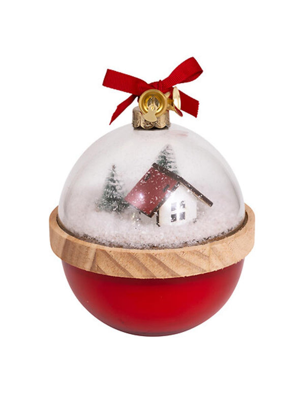 Candle in Glass Snowball with Lid – 130g / Ø11.8×14.5cm