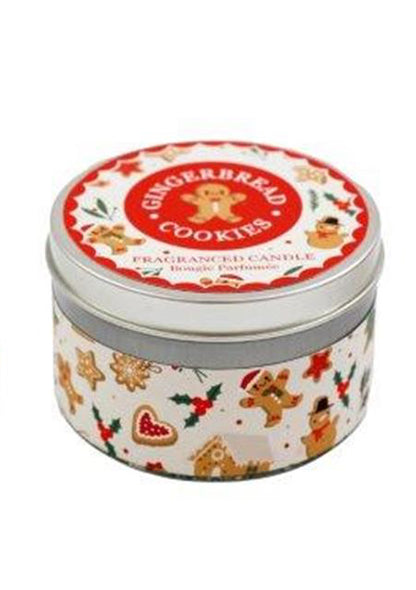 Gingerbread Cookies Scented Candle in Metal Tin 8x5cm – Christmas Candle