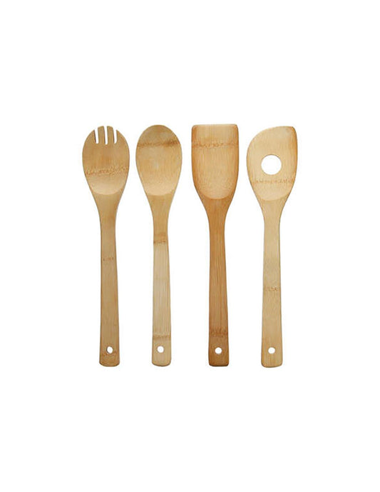 Set of 4 Bamboo Kitchen Spoons