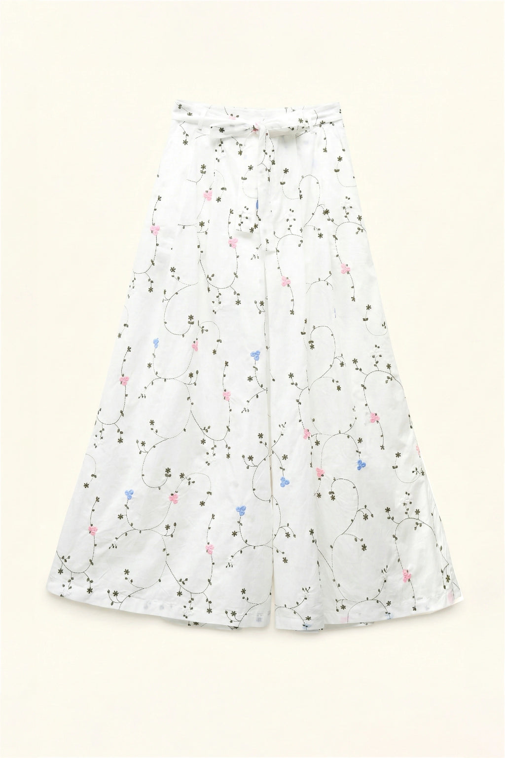 Floral Embroidered Trousers