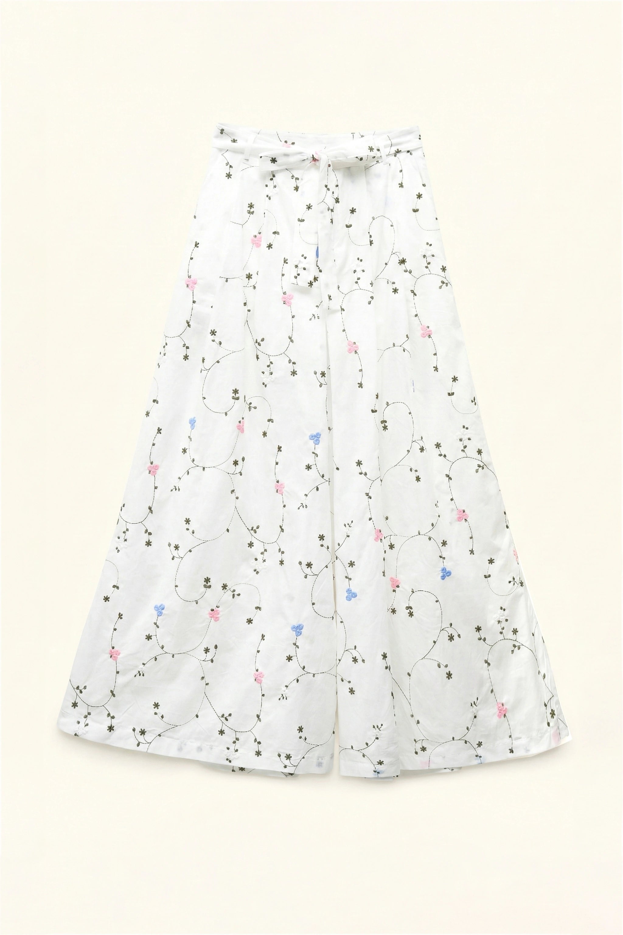 Floral Embroidered Trousers