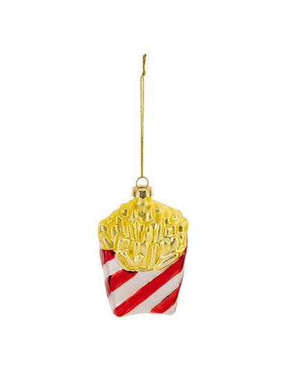 French Fries Glass Ornament 7×3.9×10.6cm