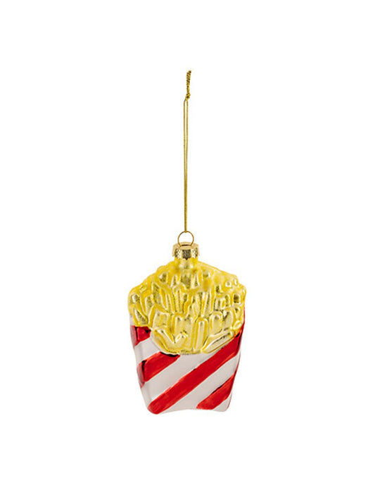 French Fries Glass Ornament 7×3.9×10.6cm