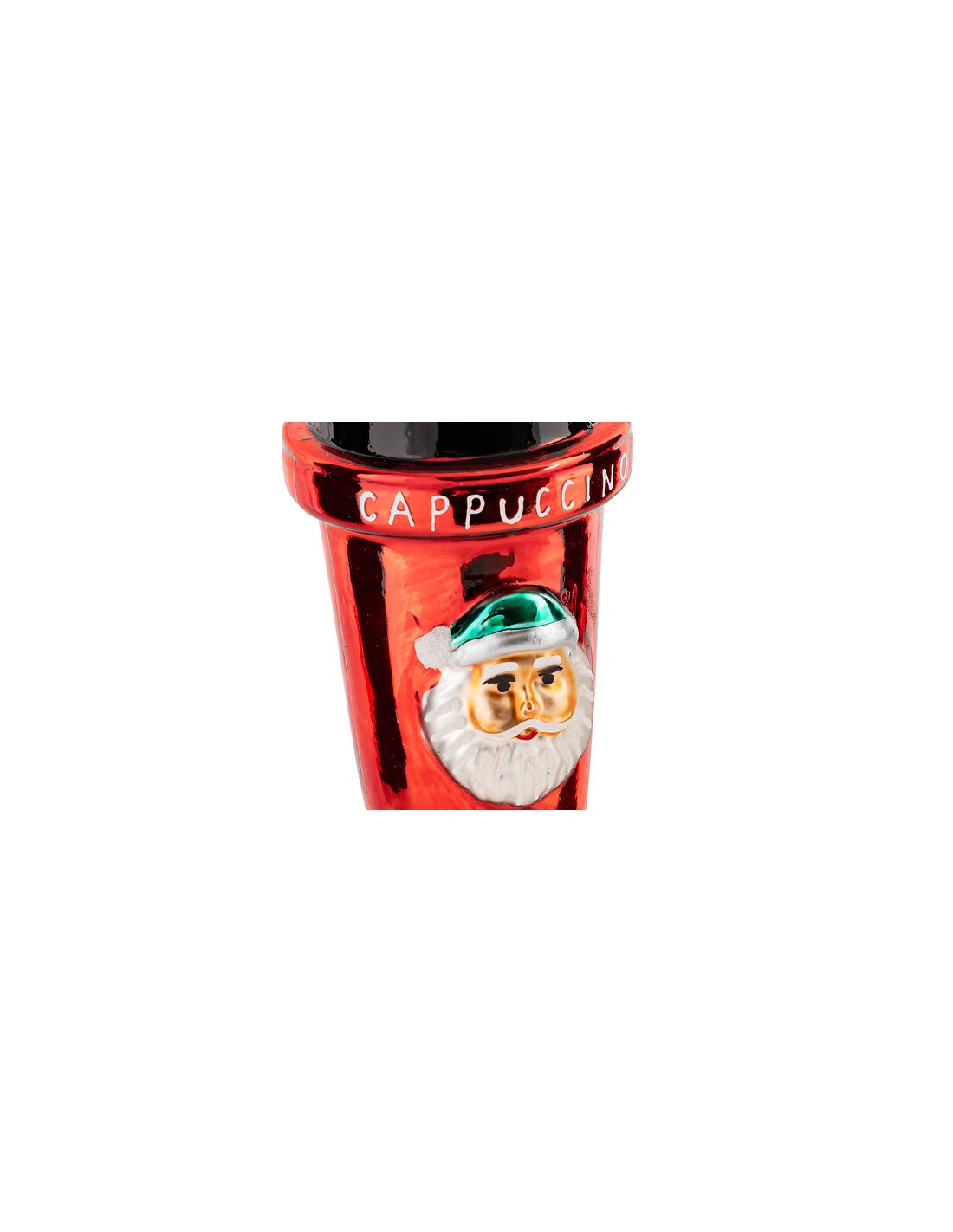 Cappuccino Coffee Cup Glass Ornament 6.6×11.3cm