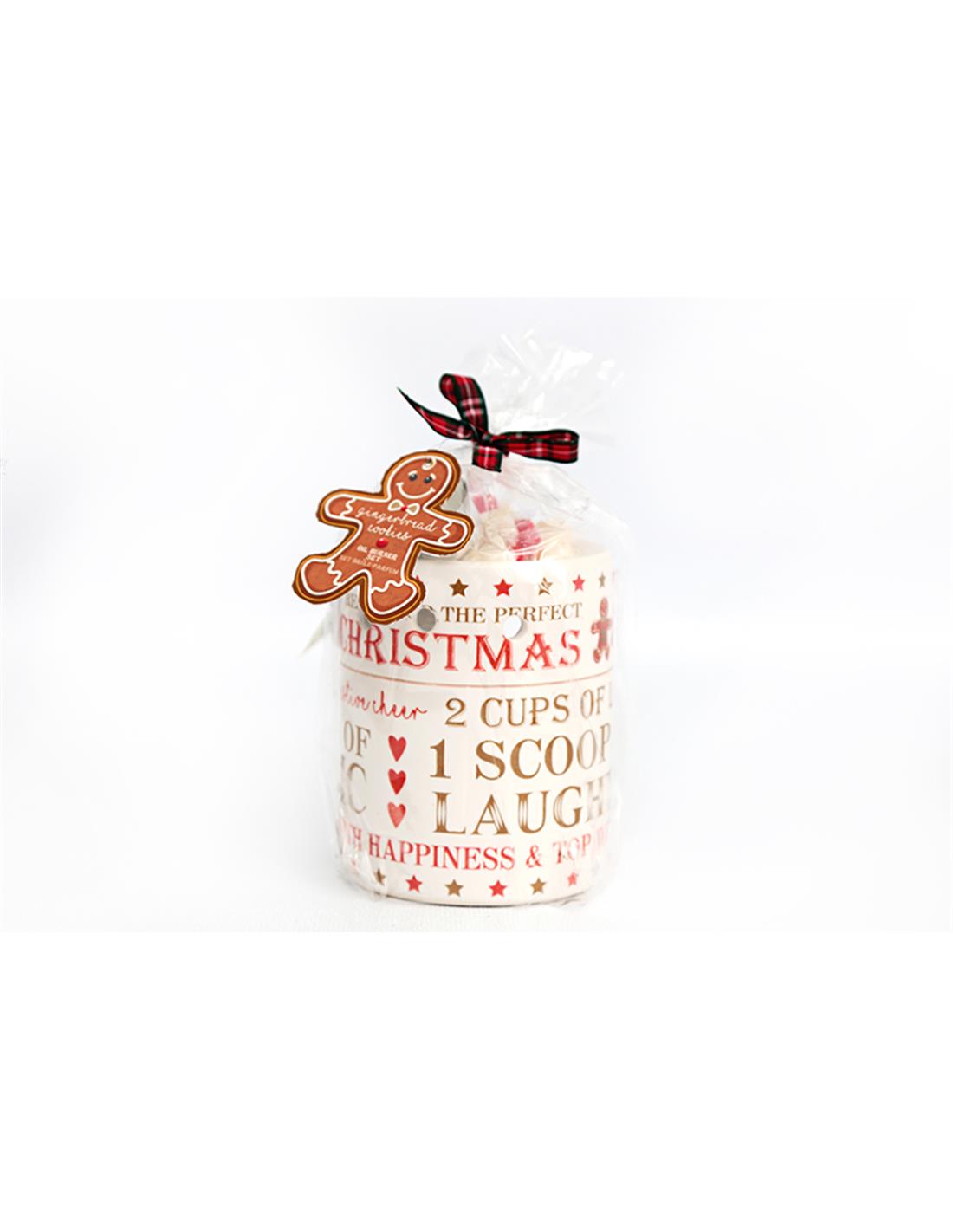 Gingerbread Wax Melter Gift Set with Wax Melts – Holiday Home Fragrance