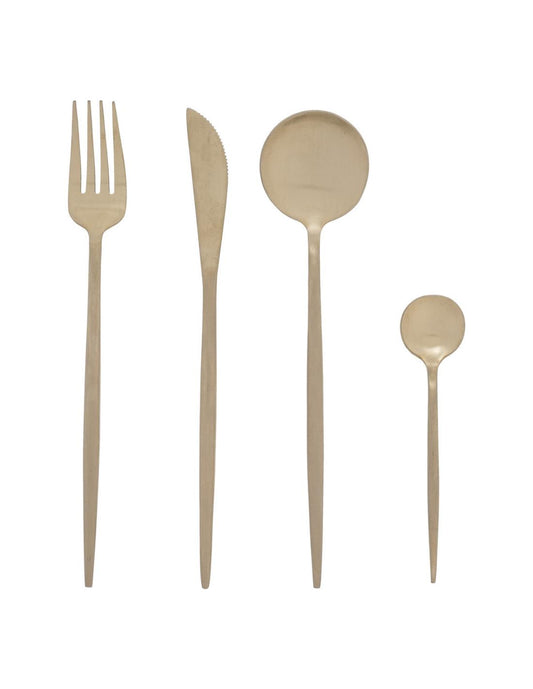 Gold Stainless Steel Flatware Set