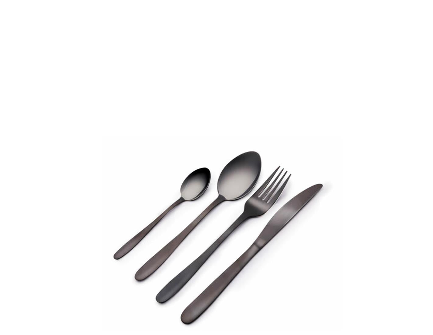 Black 16-Piece Flatware Set