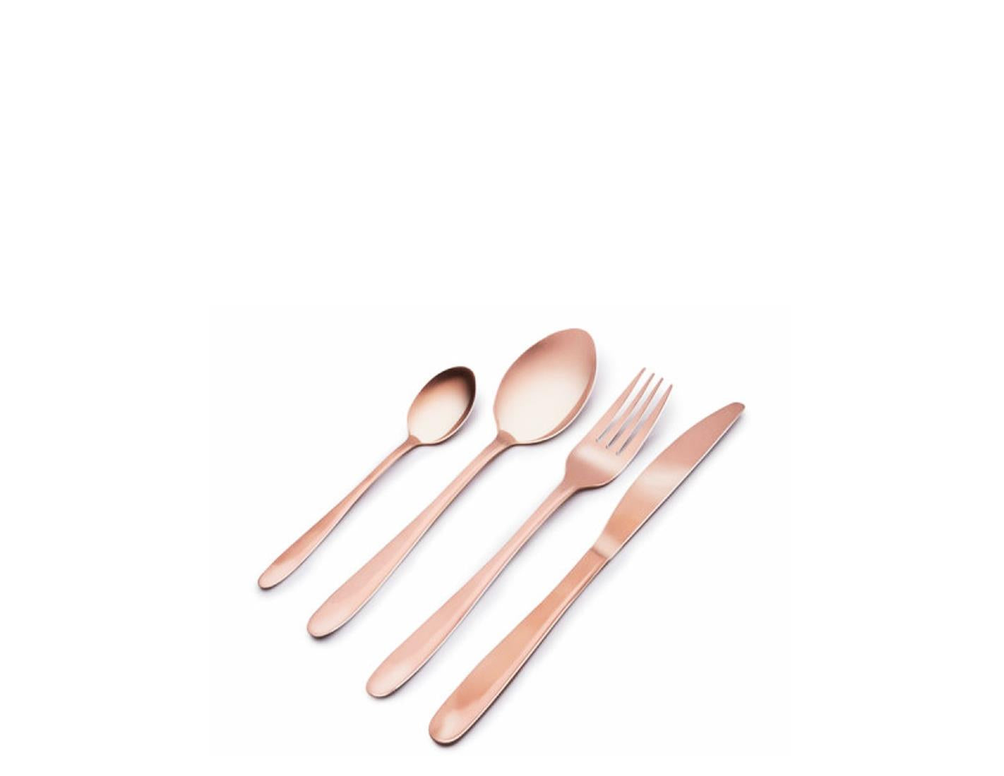 Rose Gold 16-Piece Flatware Set