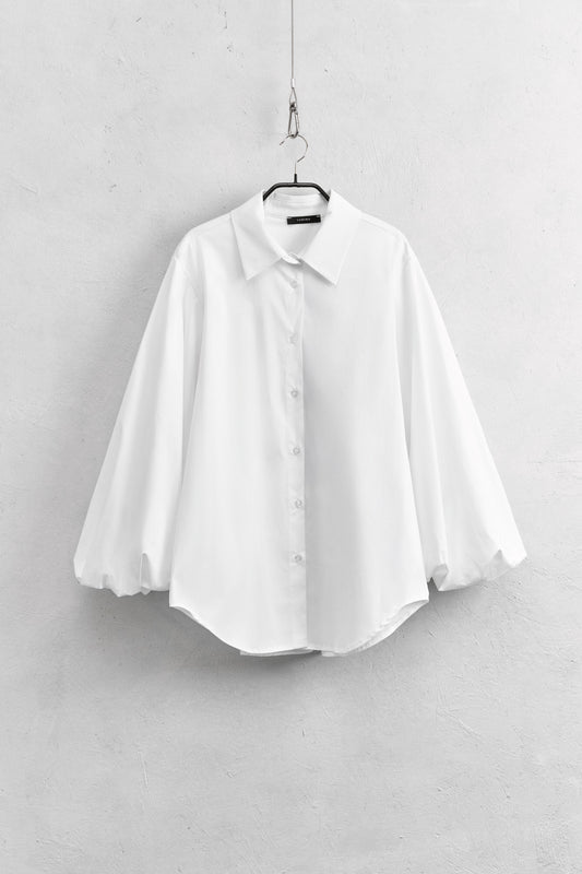 Cotton Shirt with Puff Sleeves
